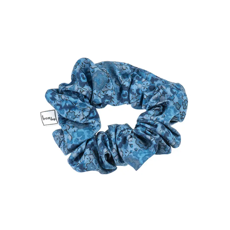 Liberty Small Hair Scrunchie in Emma And Georgina Indigo by Bon Dep