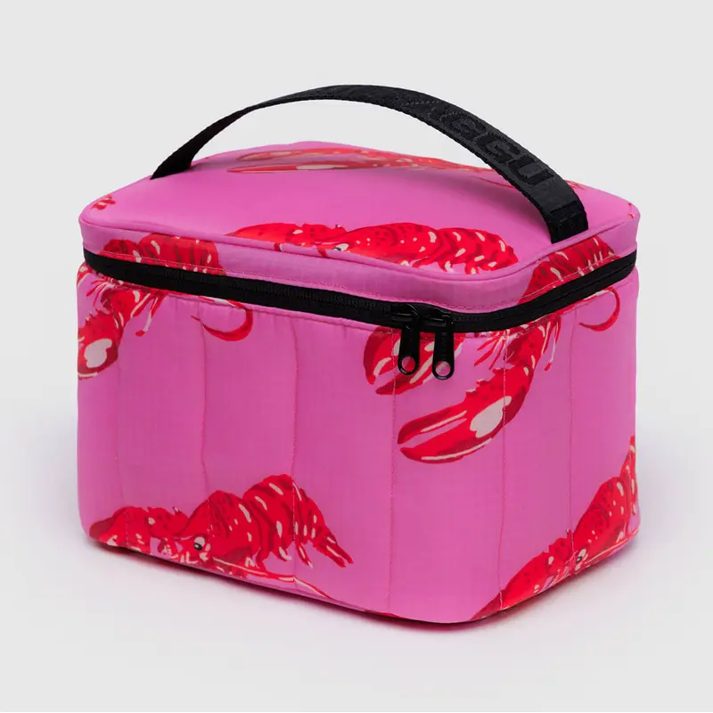 Puffy Lunch Bag in Pink Lobster by Baggu
