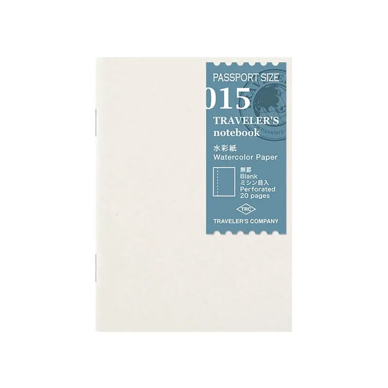 Traveler's Notebook Passport Size Watercolour Paper Refill 015 by Traveler's Company