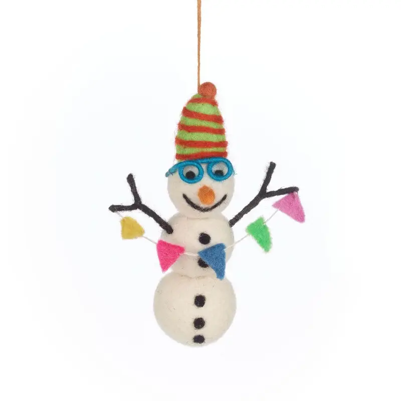 Benedict The Snowman Arctic Hanging Decoration by Felt So Good