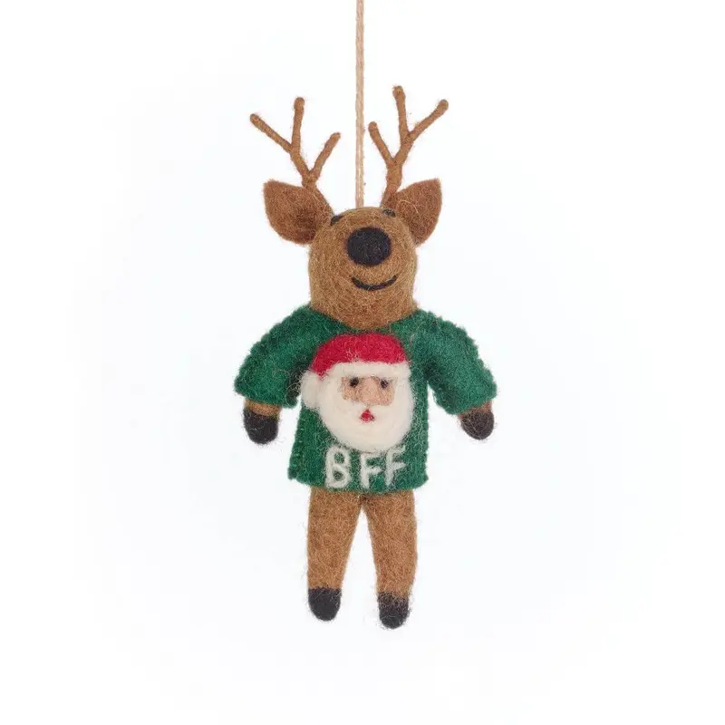 BFF Reindeer Hanging Decoration by Felt So Good