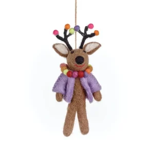 Donner The Neon Reindeer Hanging Decoration by Felt So Good