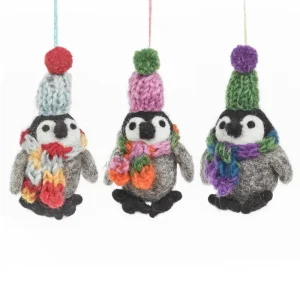 Frosty Penguins Hanging Christmas Decoration by Felt So Good