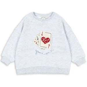 Jack Sweatshirt in Light Grey Melange by Rosie Huntington-Whiteley x Konges Sljd