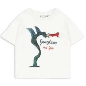 Jongleur Tee in Antique White by Rosie Huntington-Whiteley x Konges Sljd