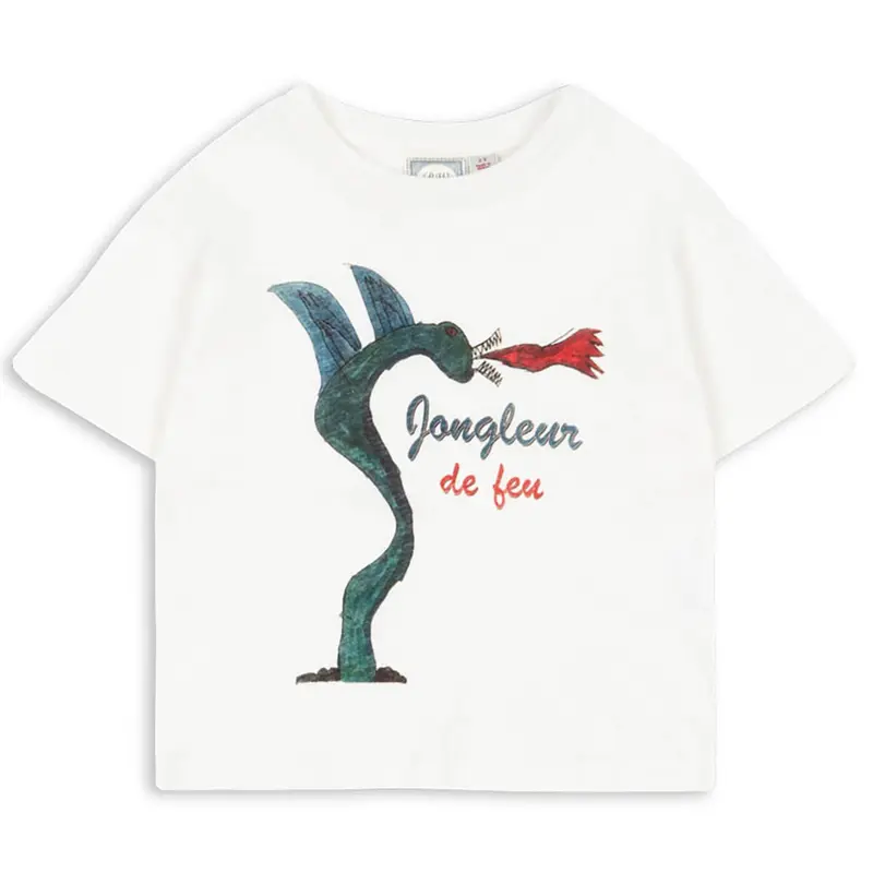 Jongleur Tee in Antique White by Rosie Huntington-Whiteley x Konges Sljd