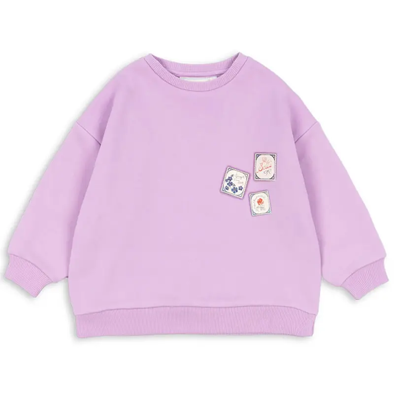 Lettre Sweatshirt in Lupine by Rosie Huntington-Whiteley x Konges Sljd