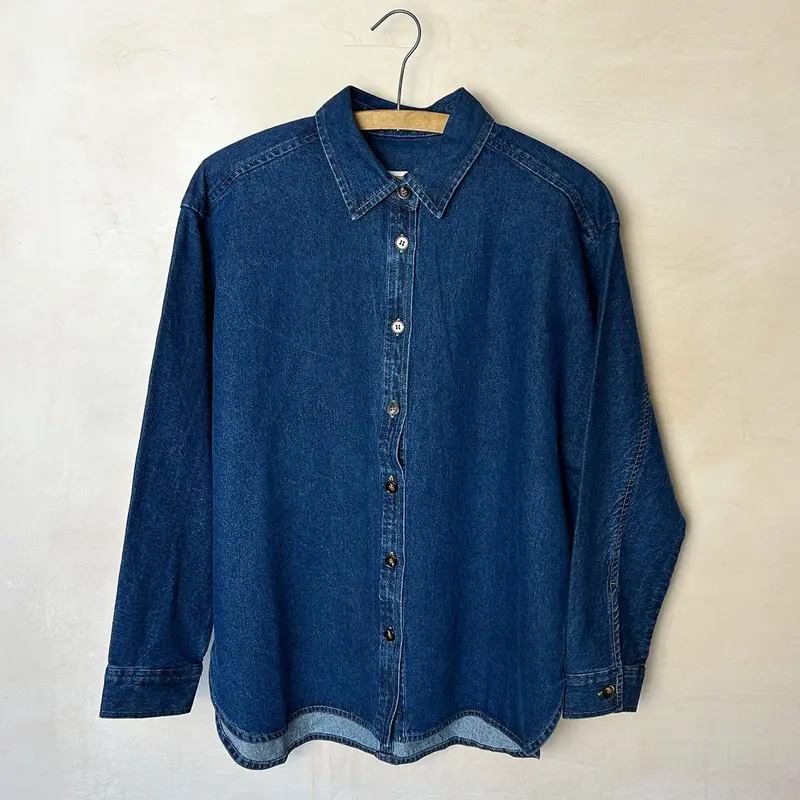 Owen Heavy Denim Shirt in Dark Denim by Le Bon Shoppe