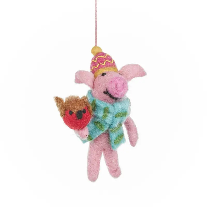 Porky Noel Hanging Christmas Decoration by Felt So Good