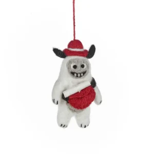 Santa Yeti Arctic Hanging Decoration by Felt So Good