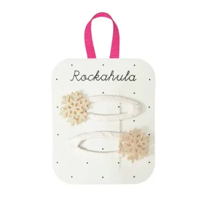 Shimmer Snowflake Hair Clip Set by Rockahula