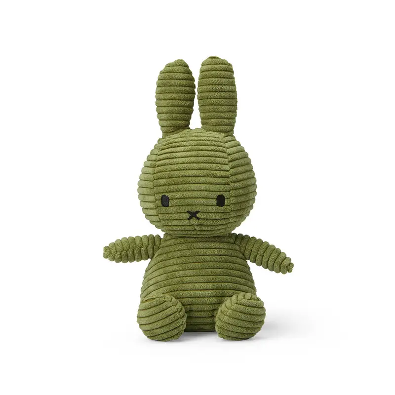 Small Corduroy Miffy in Olive Green (23cm) by Bon Ton Toys