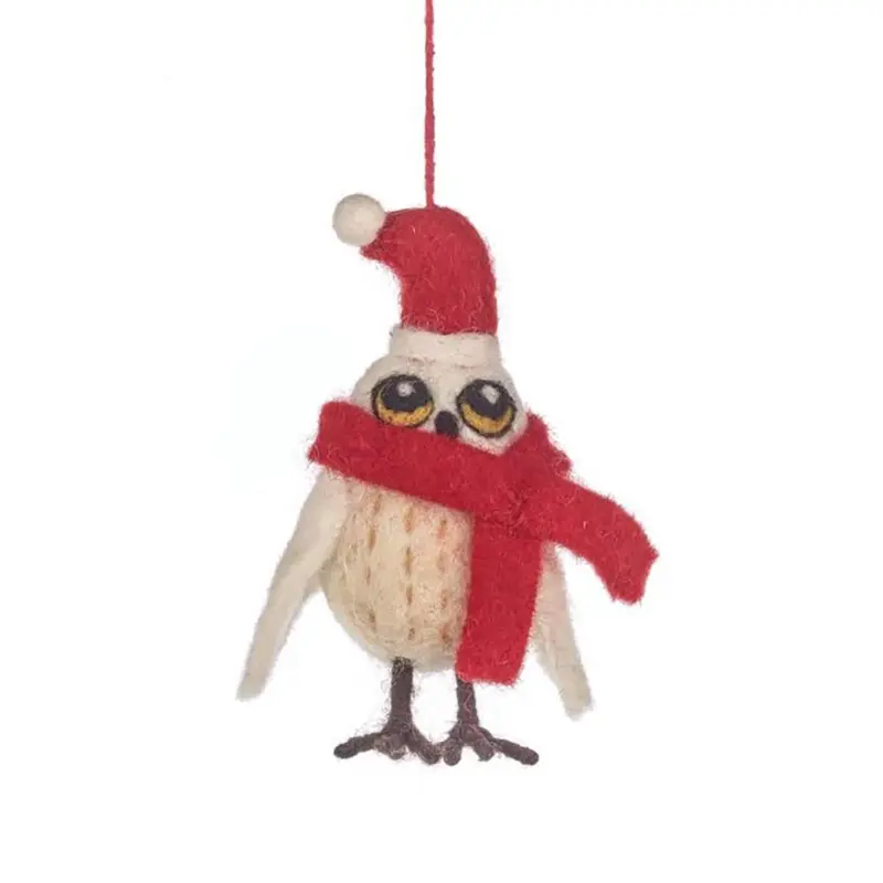 Snowy The Owl Christmas Hanging Decoration by Felt So Good
