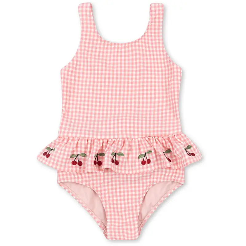 Soline Swimsuit in Geranium Pink by Konges Sljd - Last One In Stock - 9-10 Years