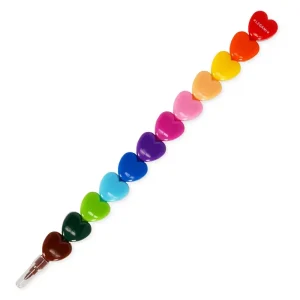 12 Stackable Heart Crayons by Legami