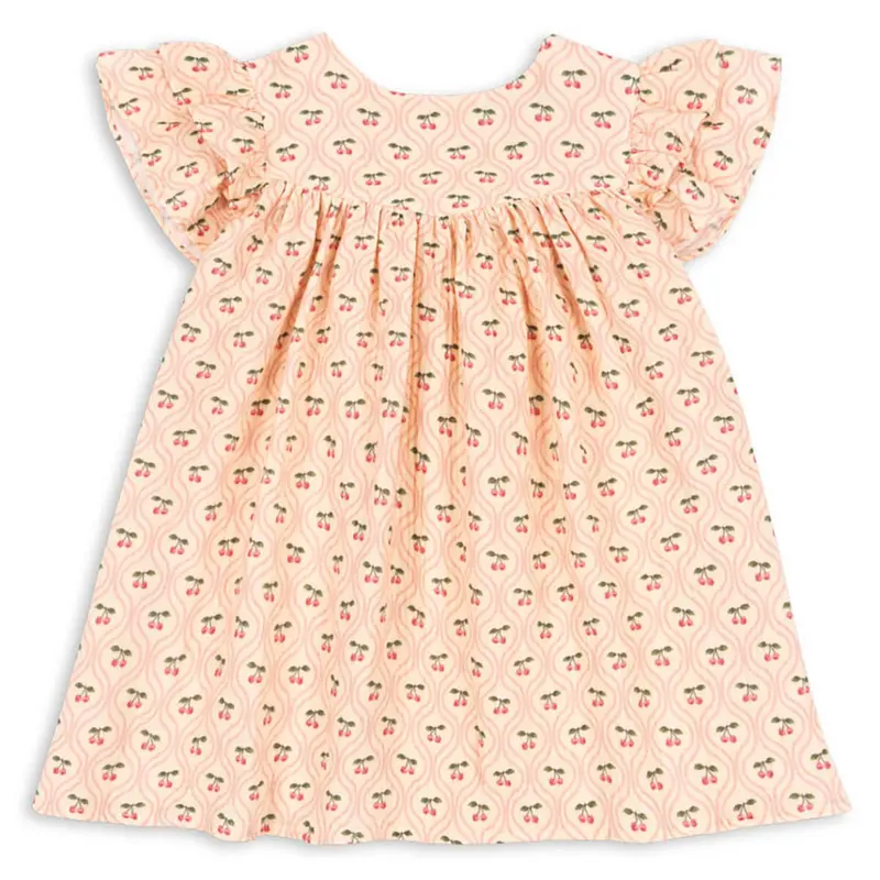 Coco Dress in Cherry Pink by Konges Sljd - Last One In Stock - 9-10 Years