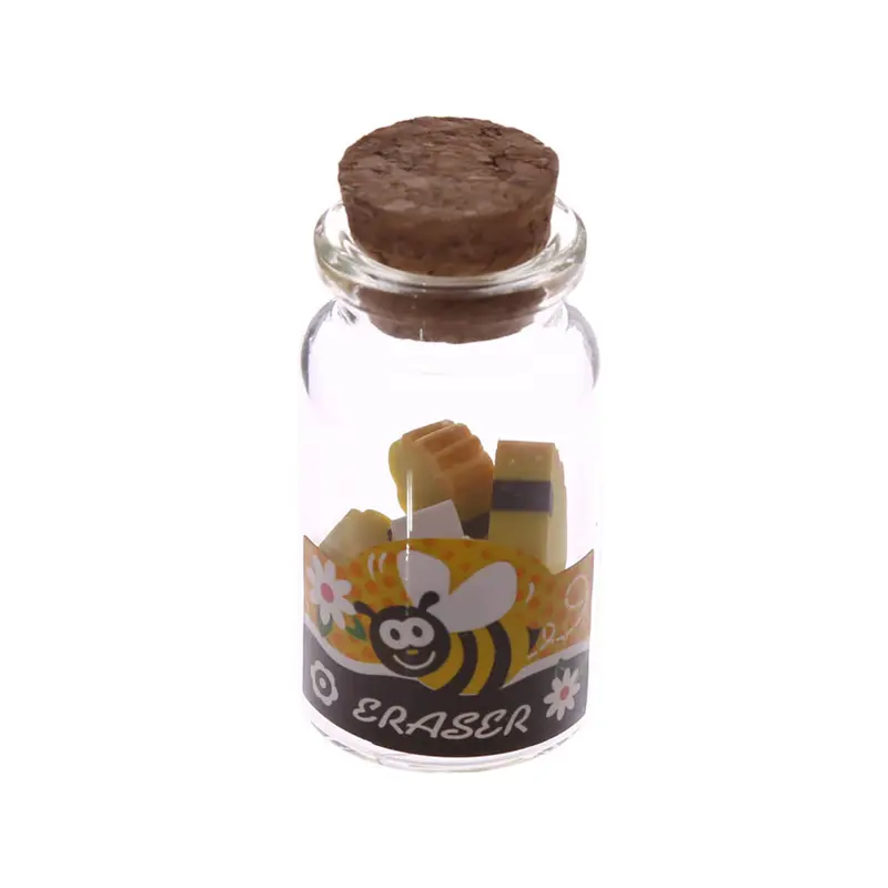 Honey Bee Mini Erasers In A Jar by Puckator