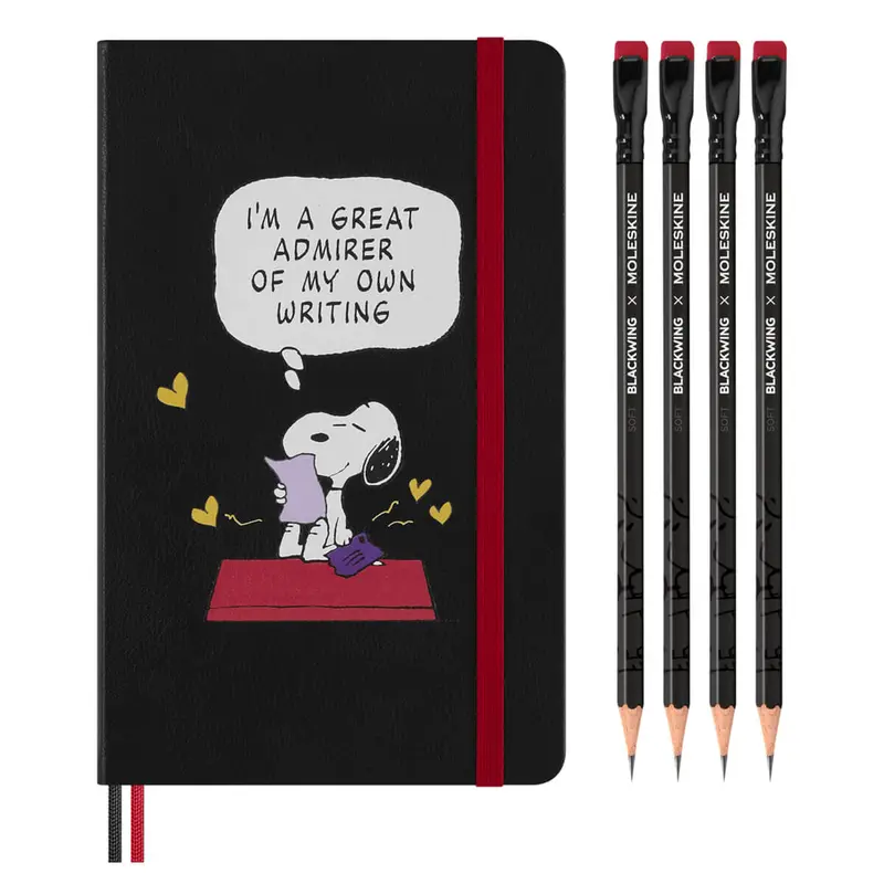 Peanuts Notebook & 4 Blackwing Pencils by Blackwing x Moleskine