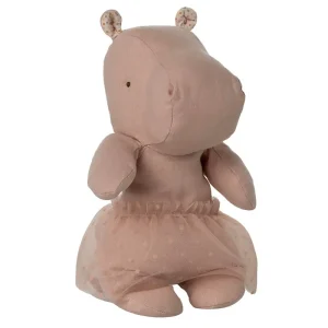 Safari Friends Hippo With A Skirt (Small 23cm) in Soft Rose by Maileg