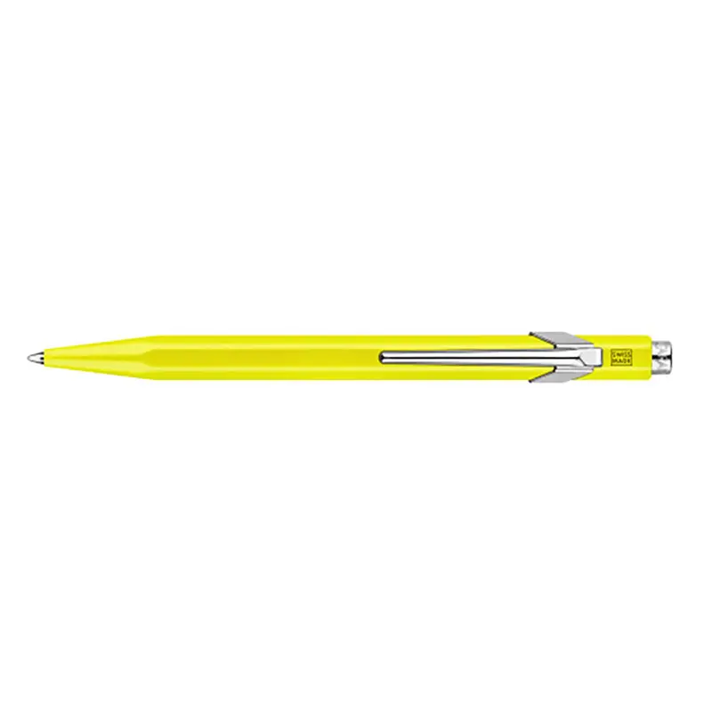 849 Ballpoint Pen in Yellow Fluo by Caran d'Ache