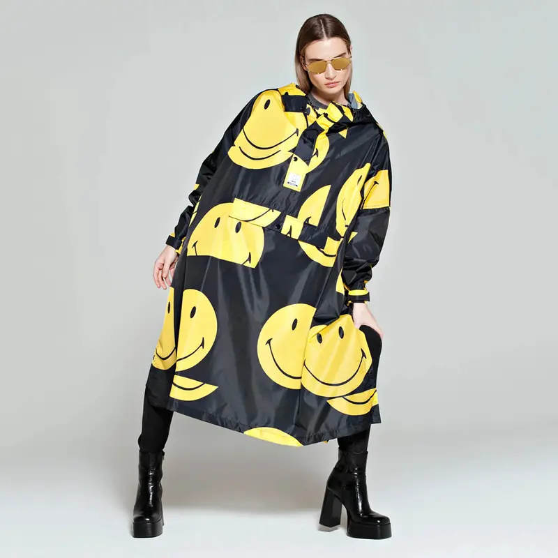 All Smiles x Smiley Adult Rain Poncho by Rainkiss