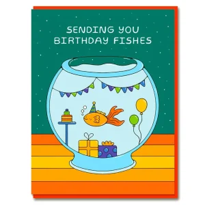 Birthday Fish Greetings Card by Bailey Crouch for 1973