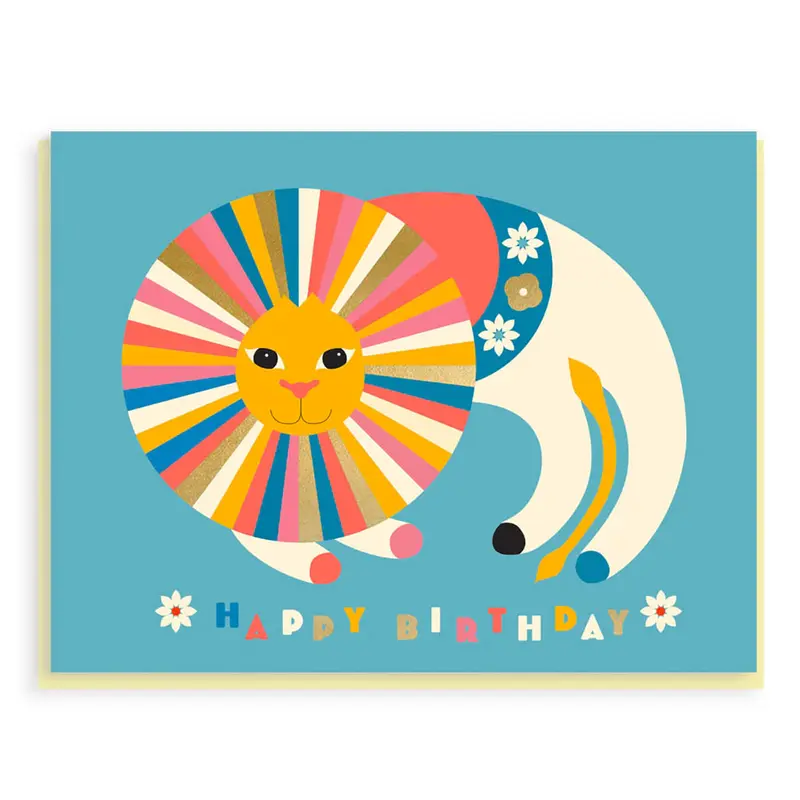 Birthday Lion Greetings Card by Bureau Alice for 1973