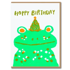 Frog Hoppy Birthday Greetings Card by Egg Press for 1973
