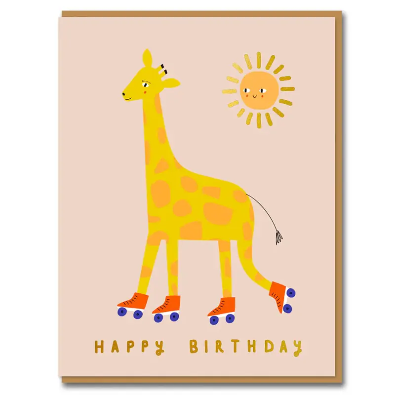 Giraffe Birthday Greetings Card by Aless Baylis for 1973