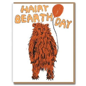 Hairy Bearthday Greetings Card by Egg Press for 1973
