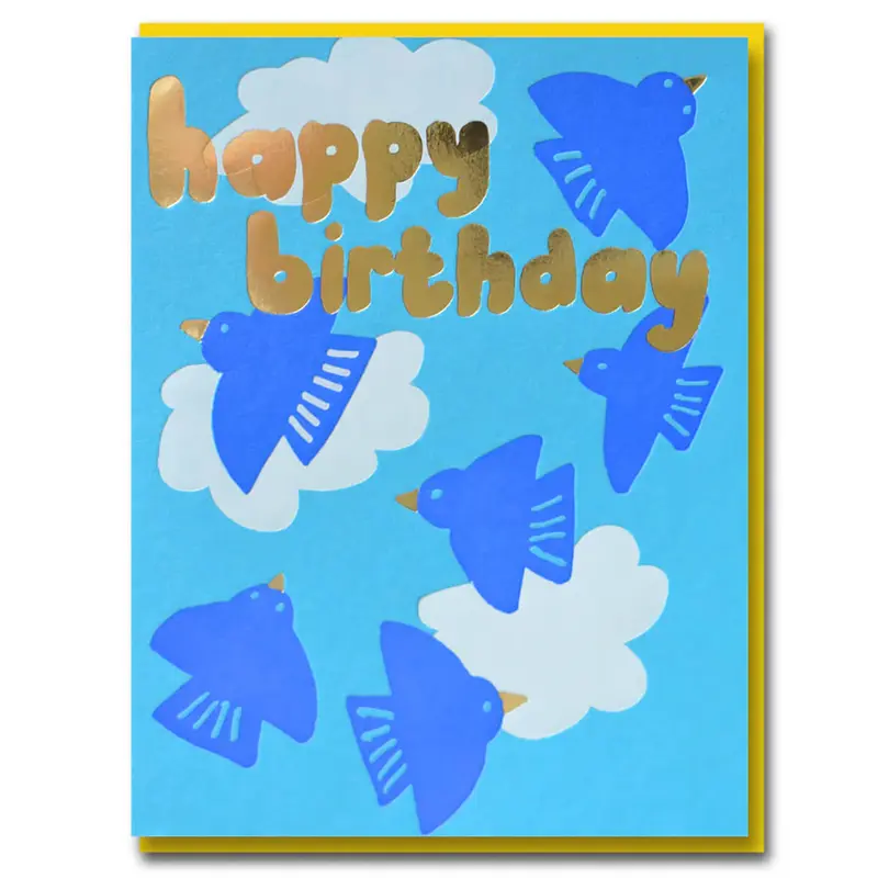 Joyful Birds In Flight Greetings Card by Emma Emmerson for 1973