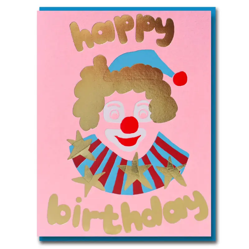 Joyful Nice Clown Greetings Card by Emma Emmerson for 1973