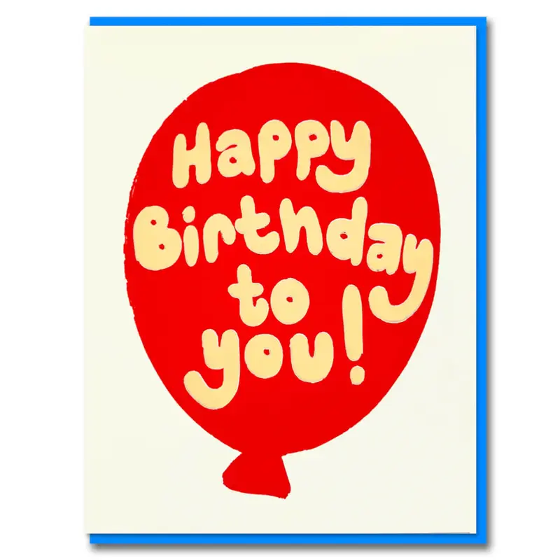 Joyful Red Balloon Greetings Card by Emma Emmerson for 1973