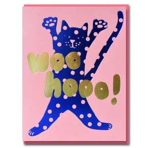 Joyful Spotty Cat Greetings Card by Emma Emmerson for 1973