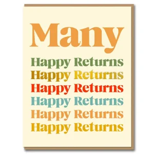 Many Happy Returns Greetings Card by 1973