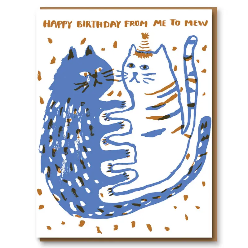 Me To Mew Greetings Card by Egg Press for 1973