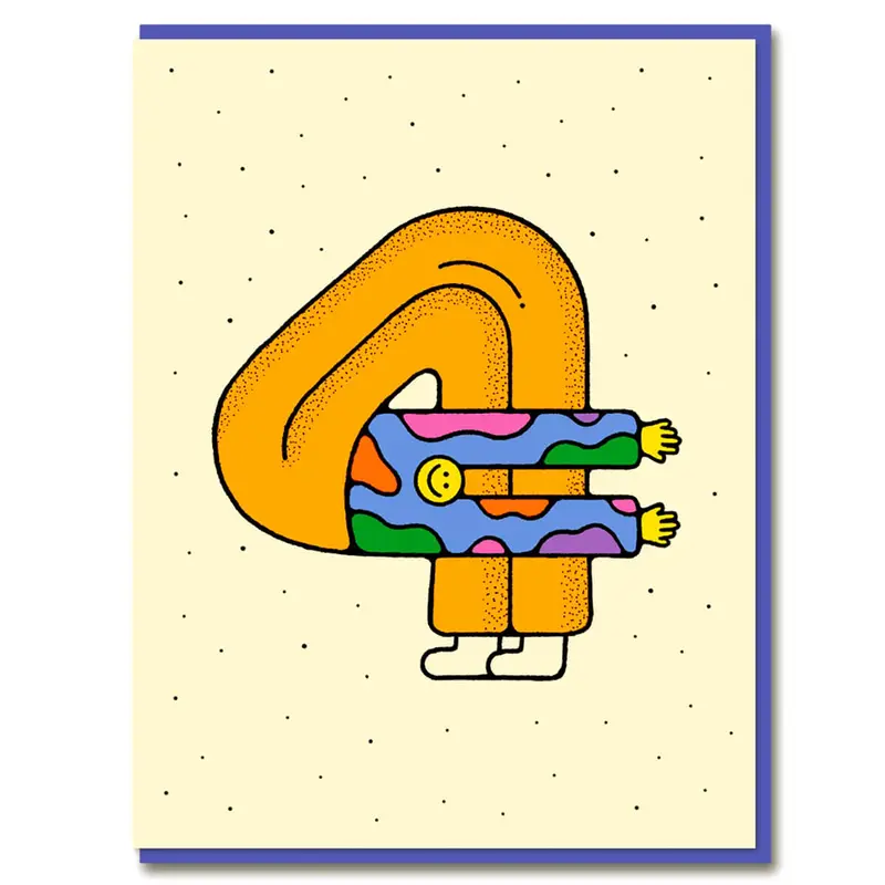 Number Four Greetings Card by Bailey Crouch for 1973