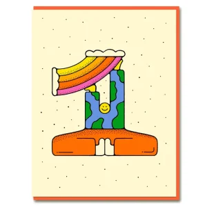 Number One Greetings Card by Bailey Crouch for 1973