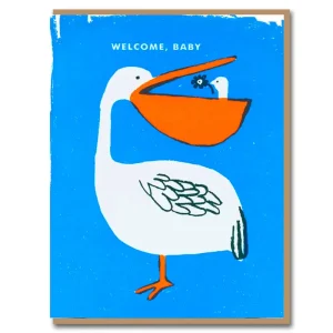 Pelican Baby Congrats Greetings Card by Egg Press for 1973
