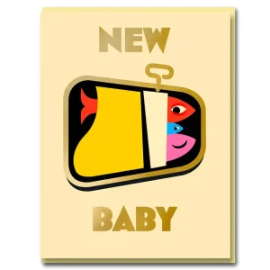 Sardines New Baby Greetings Card by Bureau Alice for 1973