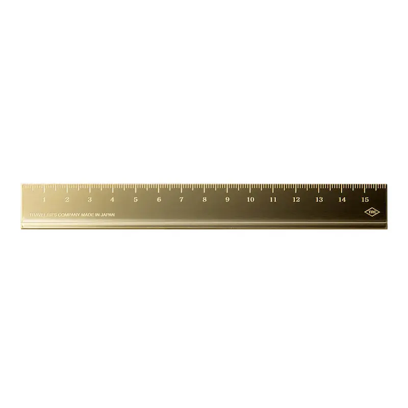 Solid Brass Ruler (15cm) by Traveler's Company