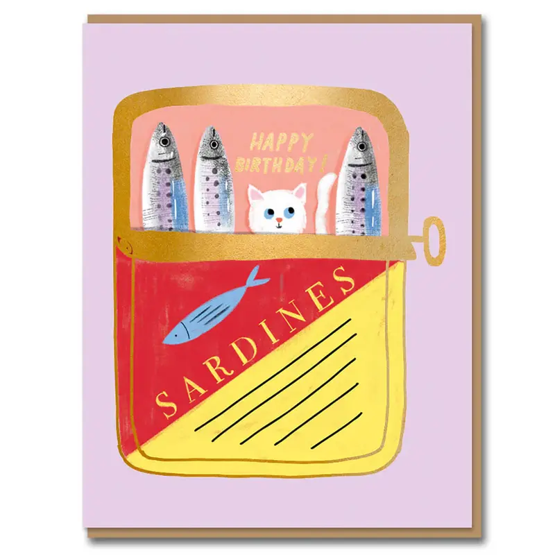 Tinned Fish Greetings Card by Carolyn Suzuki for 1973