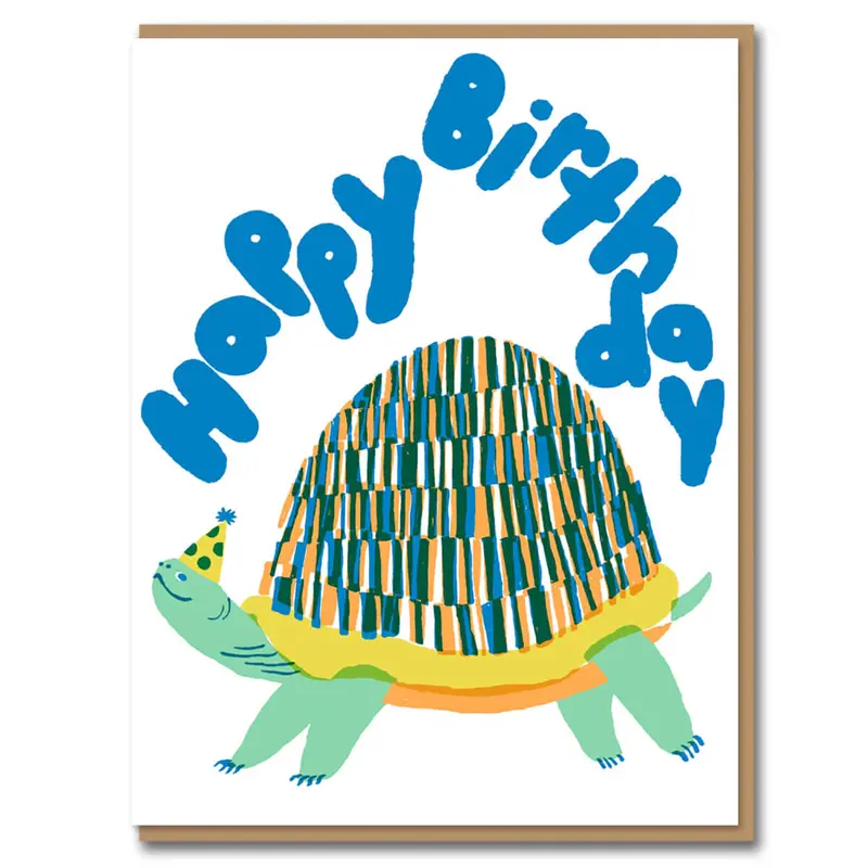 Turtle Birthday Greetings Card by Egg Press for 1973
