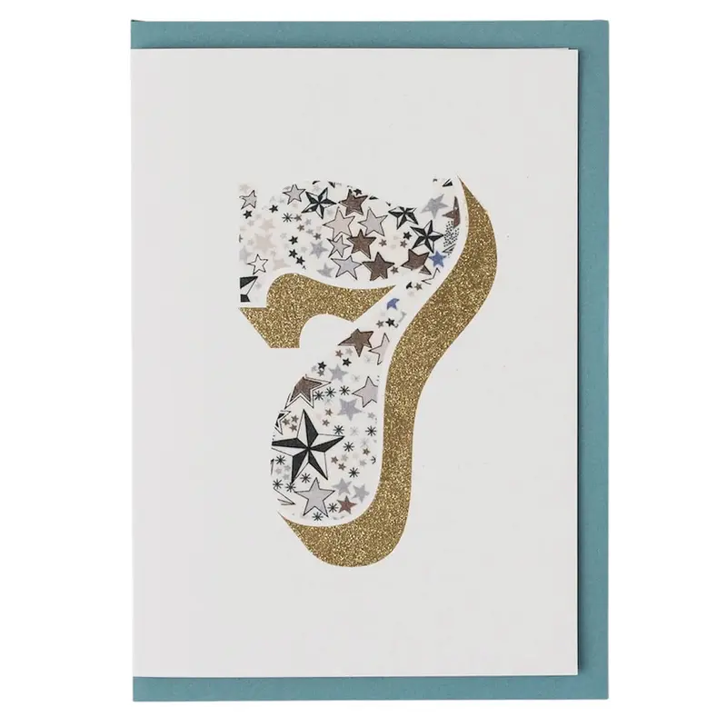 Age 7 Greetings Card in Adelajda's Wish Liberty Print by The Charming Press