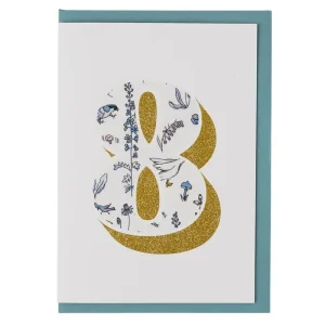 Age 8 Greetings Card in Theo Liberty Print by The Charming Press