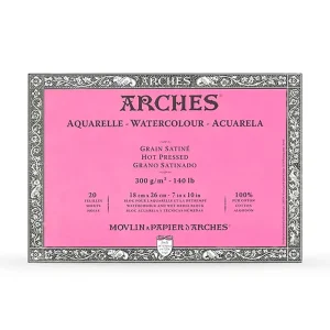 Arches Hot Pressed Watercolour Block in 7x10" by R.K Burt