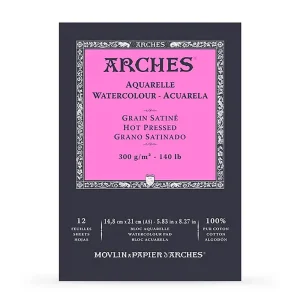 Arches Hot Pressed Watercolour Pad in A5 by R.K Burt
