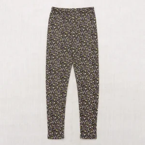 Baby Legging in Carbon / Periwinkle Mini Floral by Misha & Puff