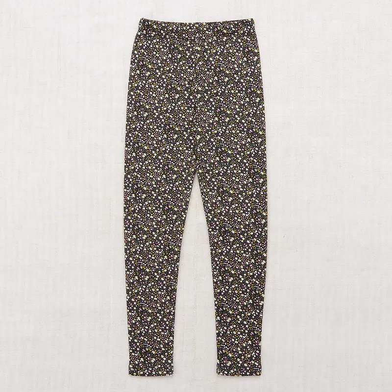 Baby Legging in Carbon / Periwinkle Mini Floral by Misha & Puff