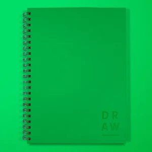 Blank Canvas A4 Spiral Bound Sketchbook in Green by 1973